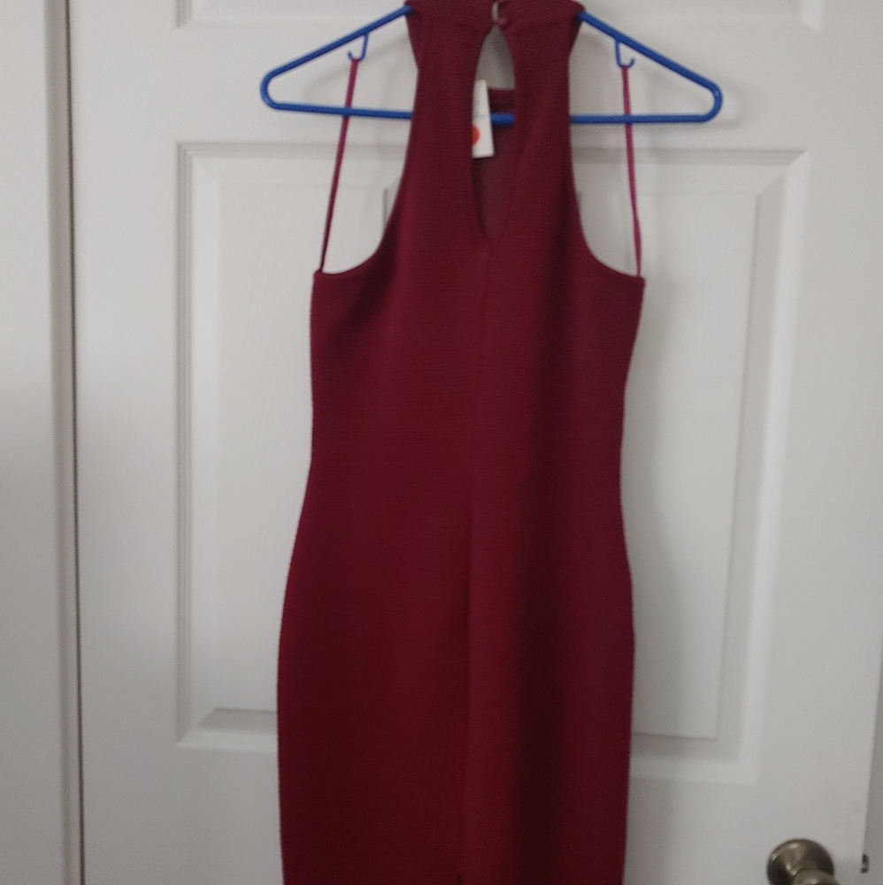 Jacquard textured bodycon mini dress - Picture 4 of 8